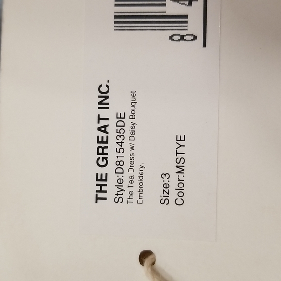 💕THE GREAT💕 The Tea Dress ~ Misted Yellow with Daisy Bouquet Embroidery L NWT - Picture 14 of 16